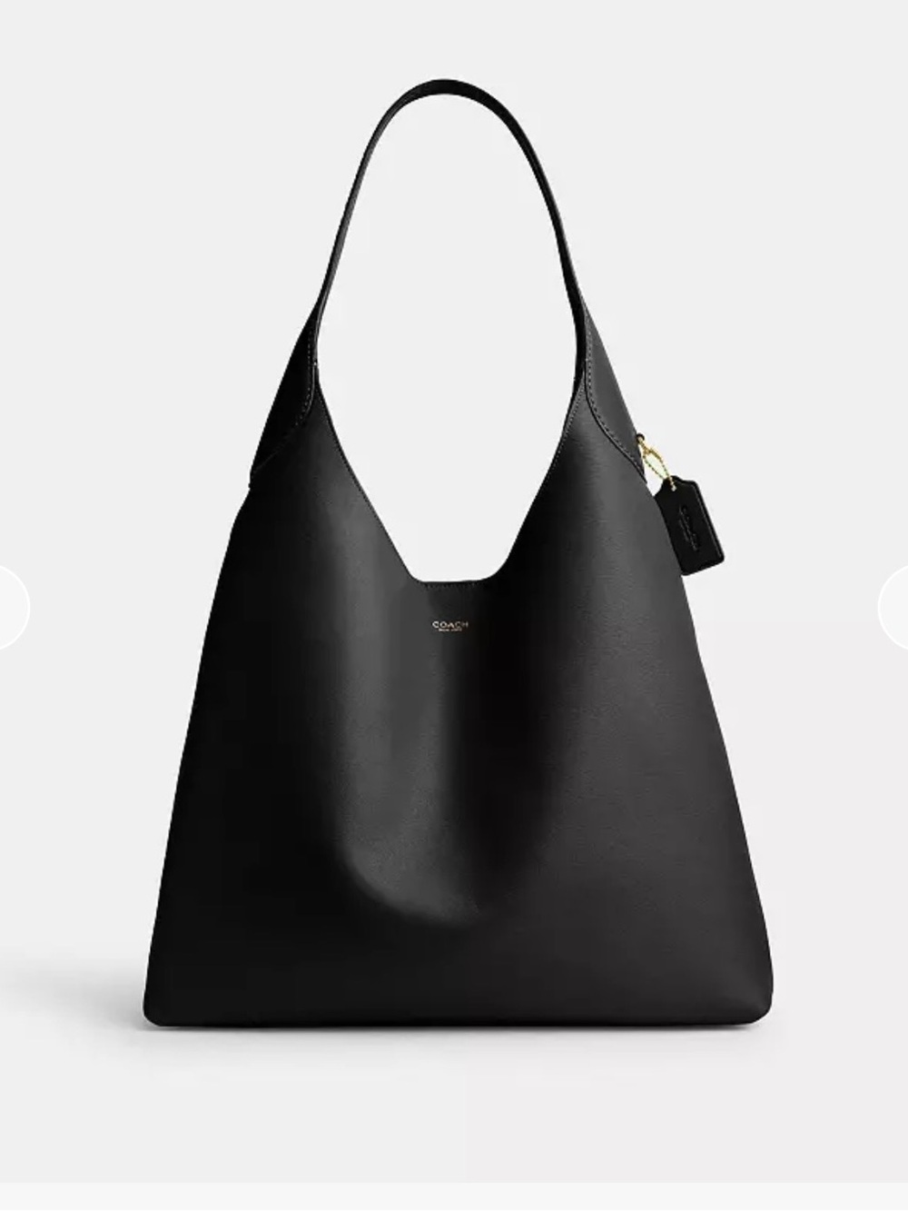 Coach Black Leather Shoulder Hobo Bag